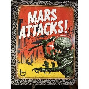 Mars Attacks, Metal Sign Topps 2012 ! Wall Art !